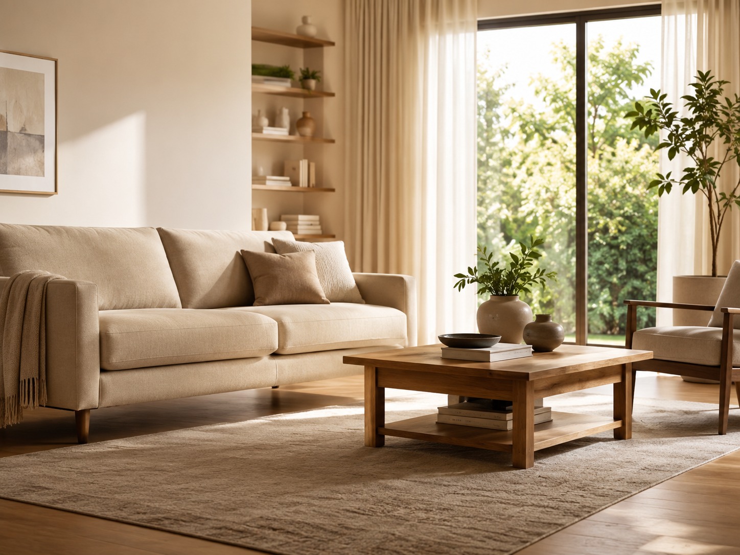 Living moderno y luminoso